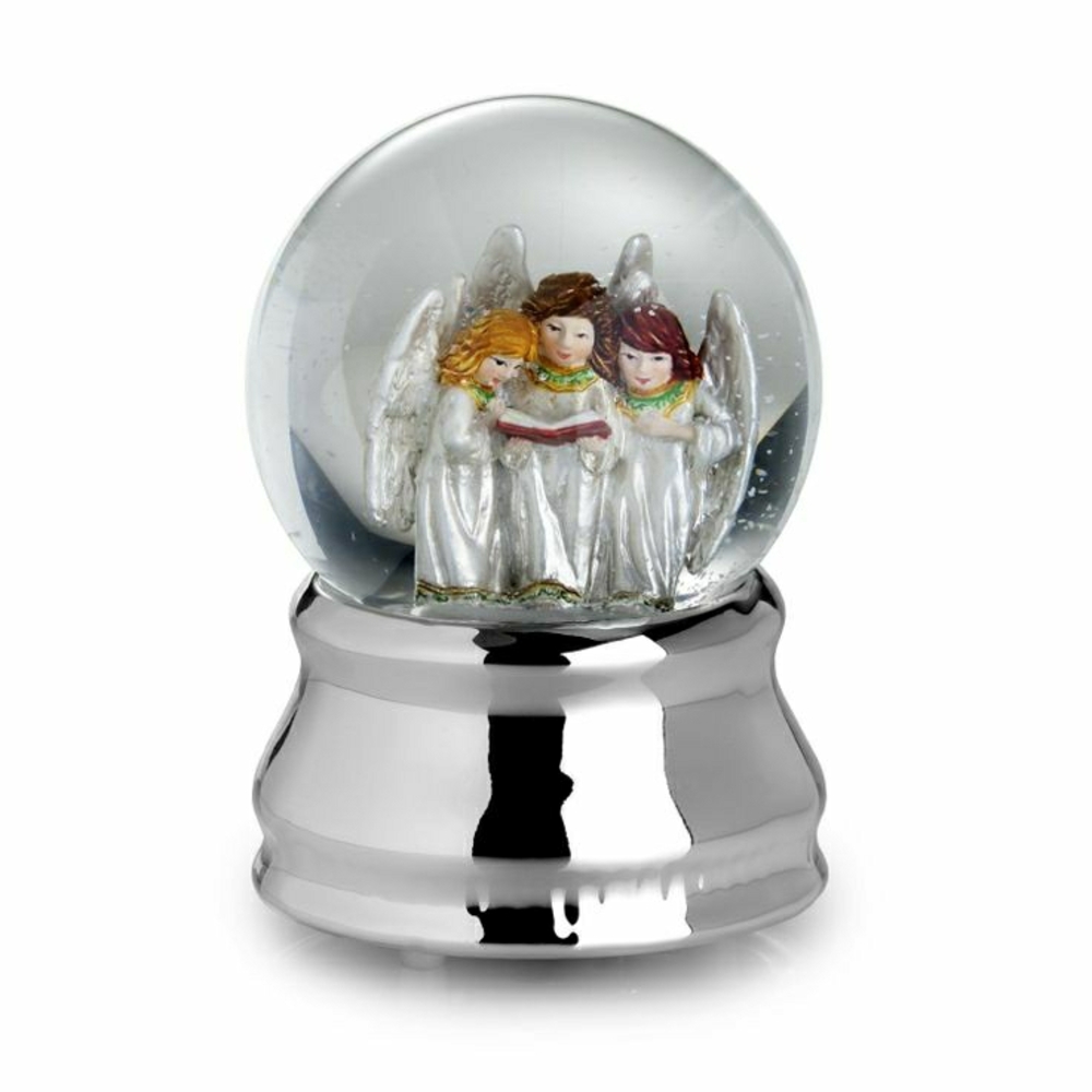 Mikasa Celebrations Singing Angels Choir Musical Snow Globe "Hark the Herald..."